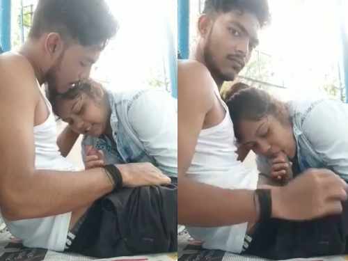 Indian Girlfriend Blow Her Bf Dick Outdoor