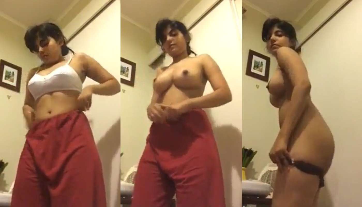 Big boobed Bangladeshi girl stripping and fingering