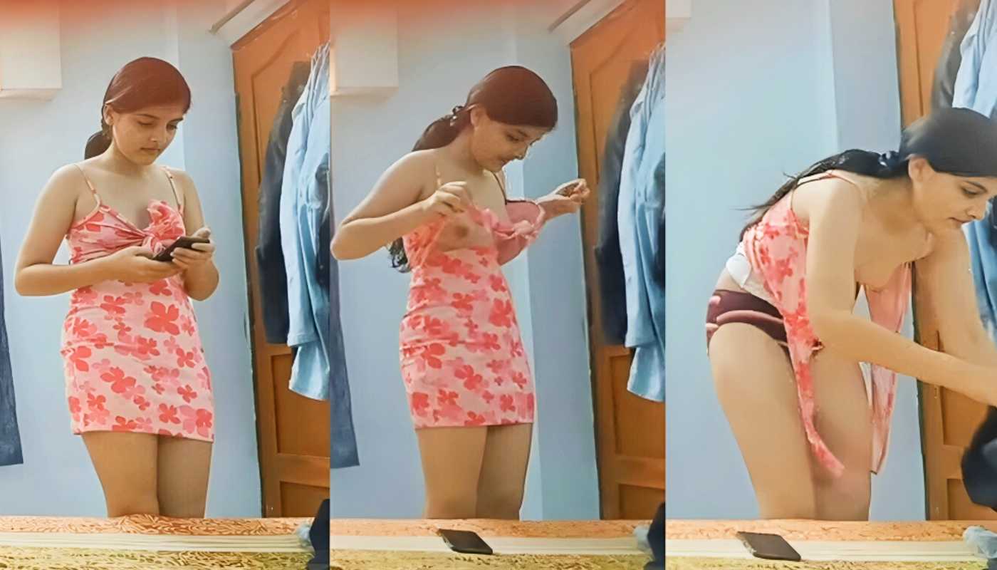 Cute Girl Trying Her New Pink Bodycorn Hidden Cam Nude Clip