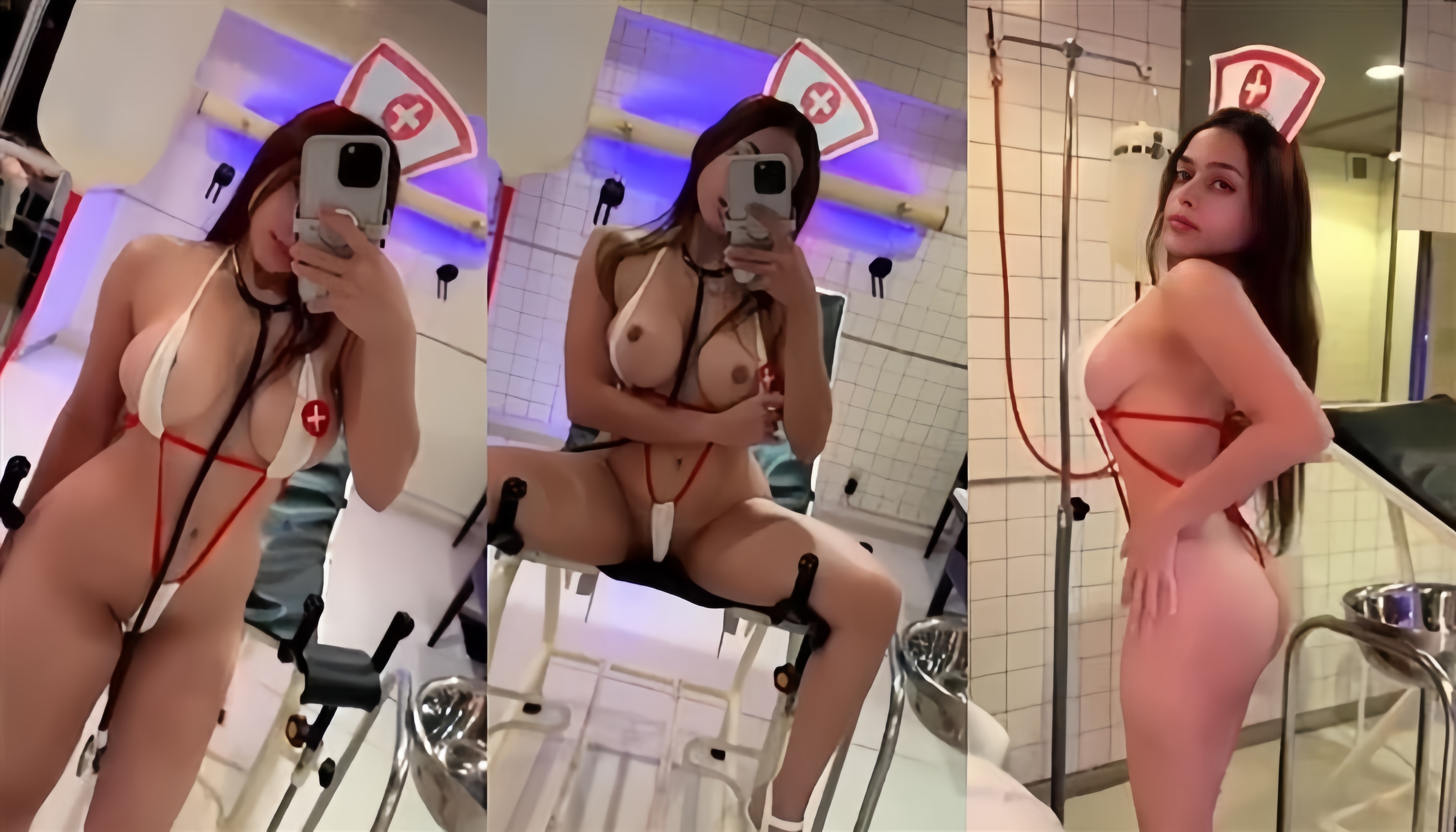 Ashwitha S Nurse Bikini Outfit in Her Personal Cabin