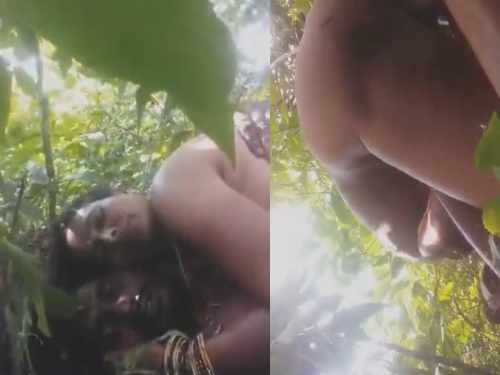 Telugu Aunty Lover Fuck Her Aunty in Jungal