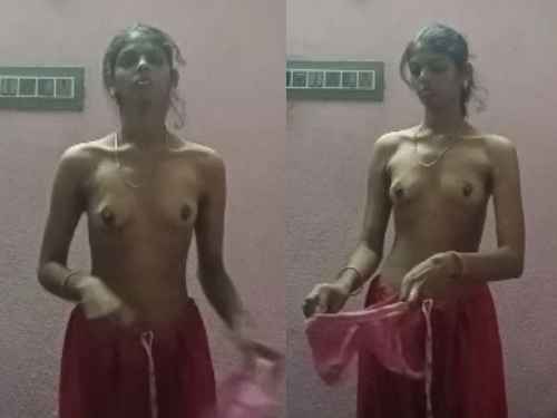 Small boobs Tamil girl xxx videos shared online