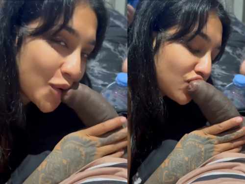 Desi mms video Bhabhi Enjoys Blowjob bf Black Cock