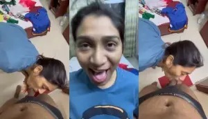 Sexy Bengali girlfriend ne chaddi ke andar se boyfriend ka land chusa