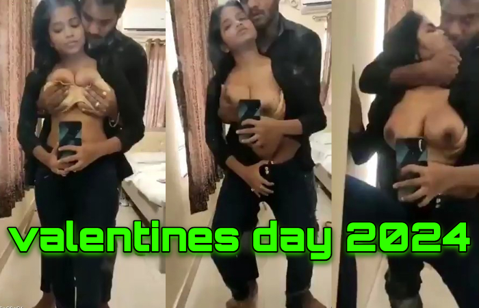 Girlfriend Big Boobs Pressing Viral MMS In Hotel