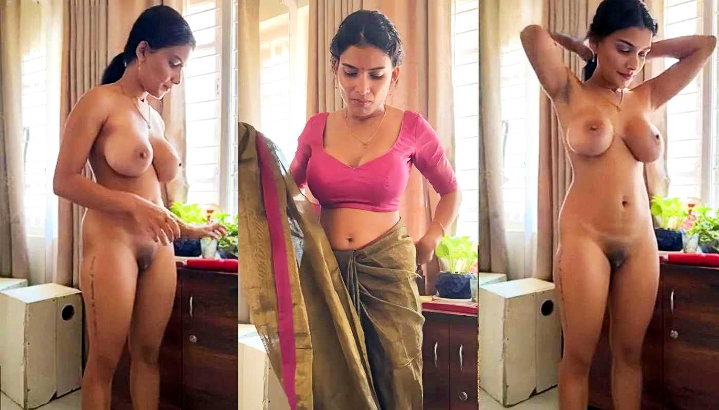 Resmi Nair Put Off Her Saree and Pink Blouse Full Nude Boobs and Pussy Show App Video