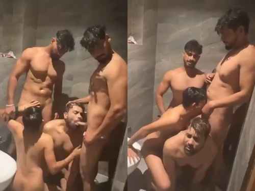 indiangaysite2 Indian gay Student's Hotel room gangbang sex